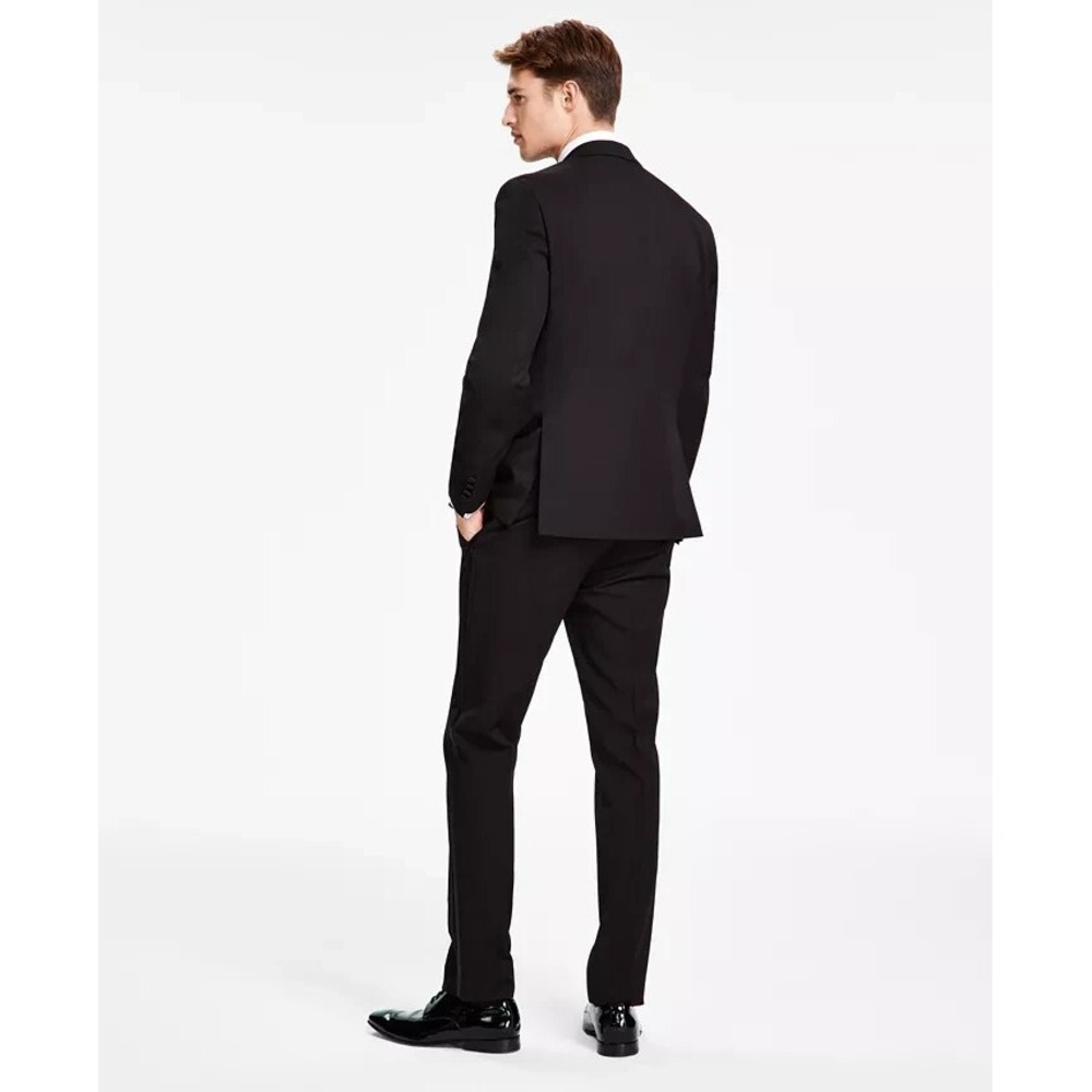 Kenneth Cole Reaction Mens 2-pc Tuxedo Jacket Slim Fit 42S Pants 36W 30L Black - Picture 6 of 14